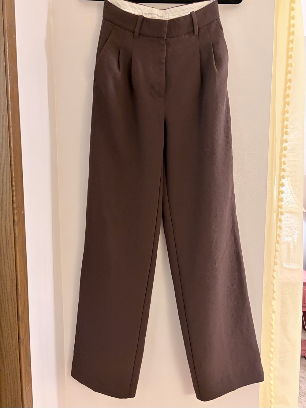 Wilfred “The Effortless Pant” Tailored Wide-Leg Pants in Dark Brown Size 0